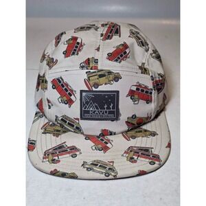KAVU Cap Travel Camping Vacation Hat Cars Logo Summer Strapcap One Size
